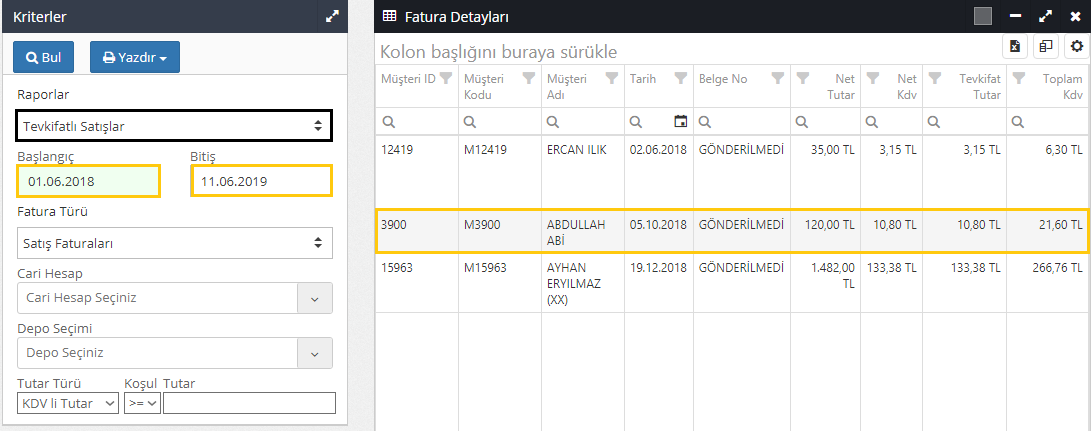 Fatura BA-BS Raporu Nasıl Alınır